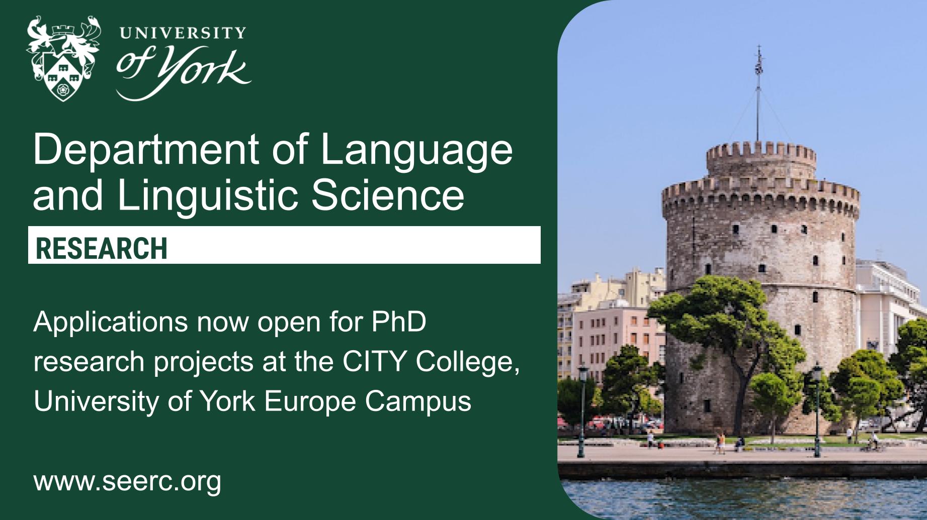 university of york phd in applied linguistics